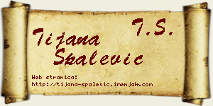 Tijana Spalević vizit kartica
